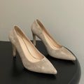 LV GALA High Heels Flats Series 85mm Beige  Suede 534539