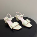 Roger Vivier Belle Vivier Sandals Cream Patent Leather 835127