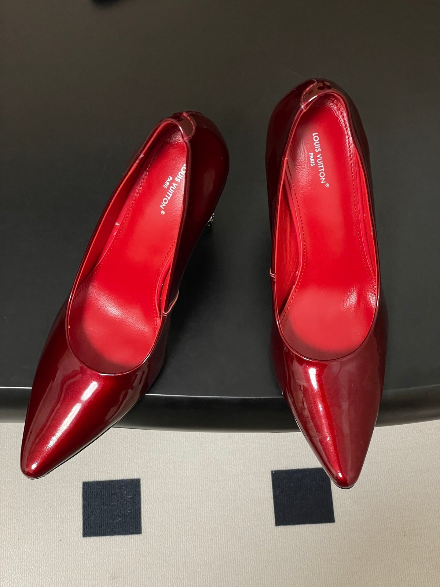 LV 26s Pumps 10.5cm Burgundy Patent Leather 888228