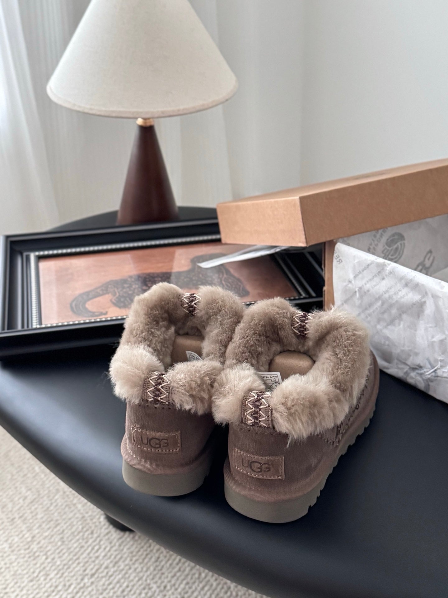 UGG Classic Ultra Mini Alpine Boots Coffeee Wool Suede 508054