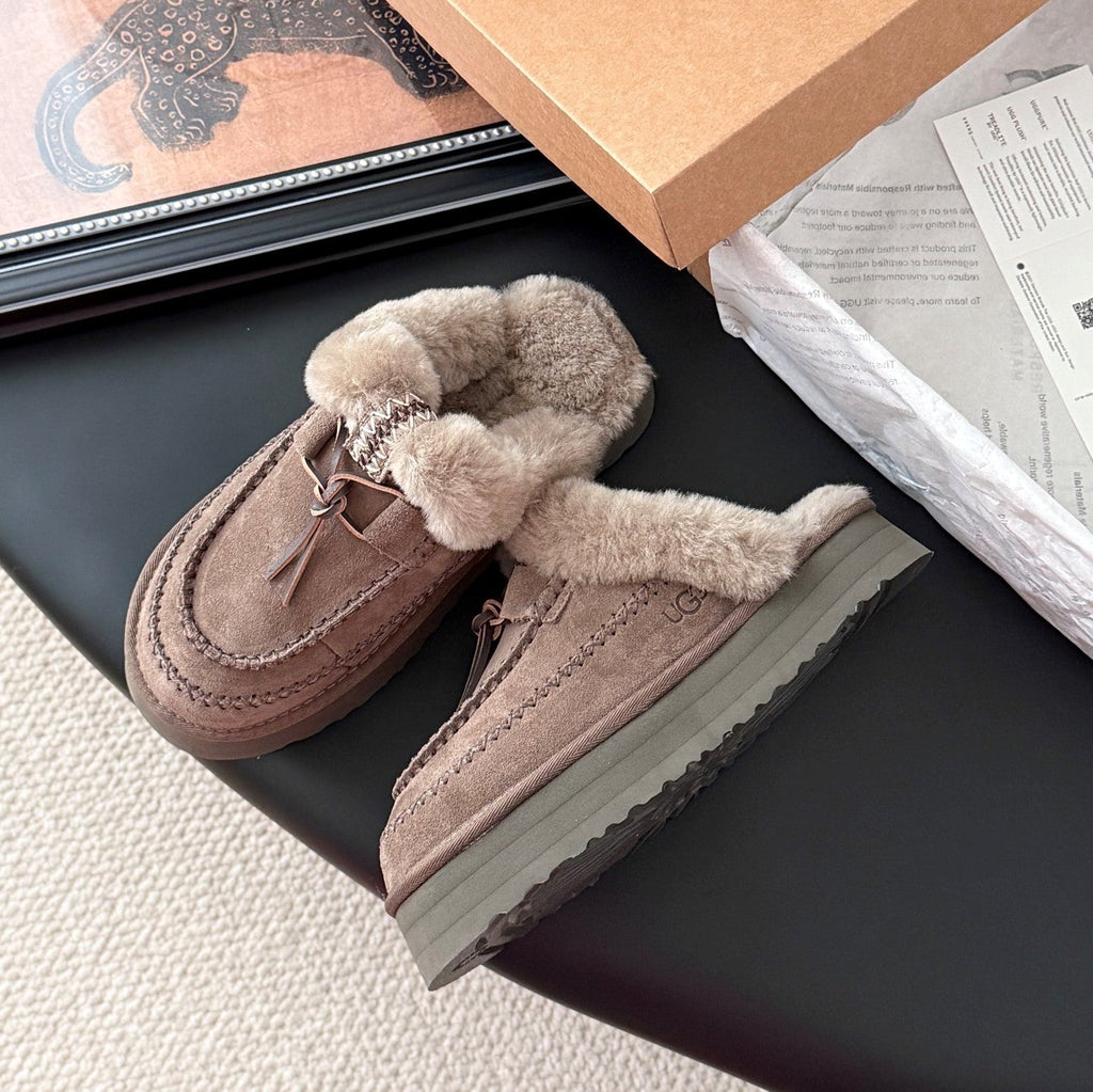 UGG Tasman Alpine Slippers Coffeee Wool Suede 508055