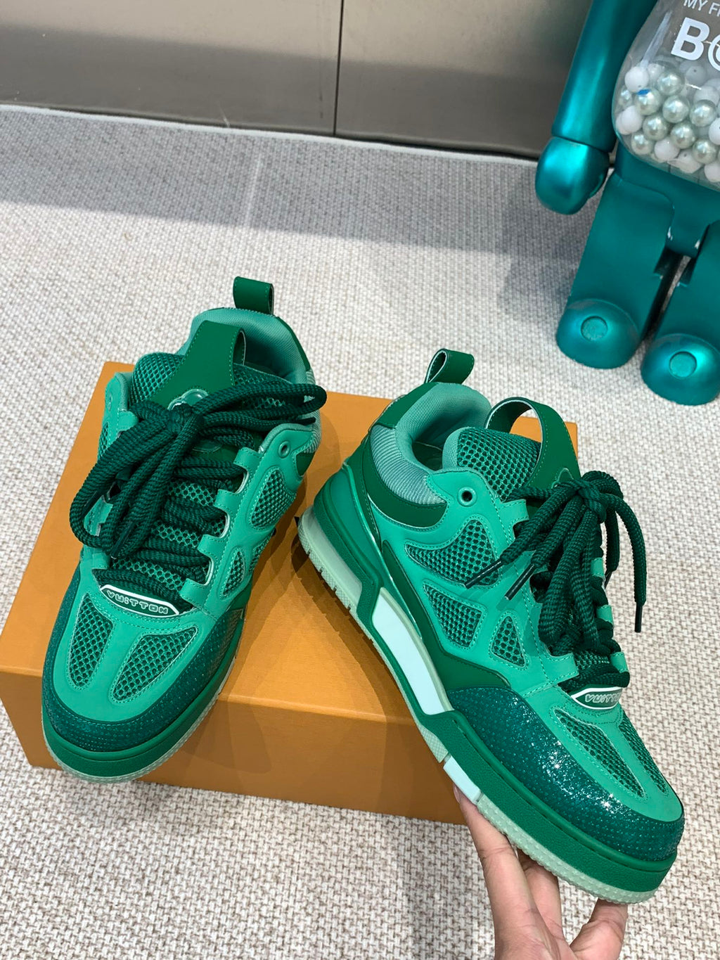 LV Skate Sneaker Green Cowhide
