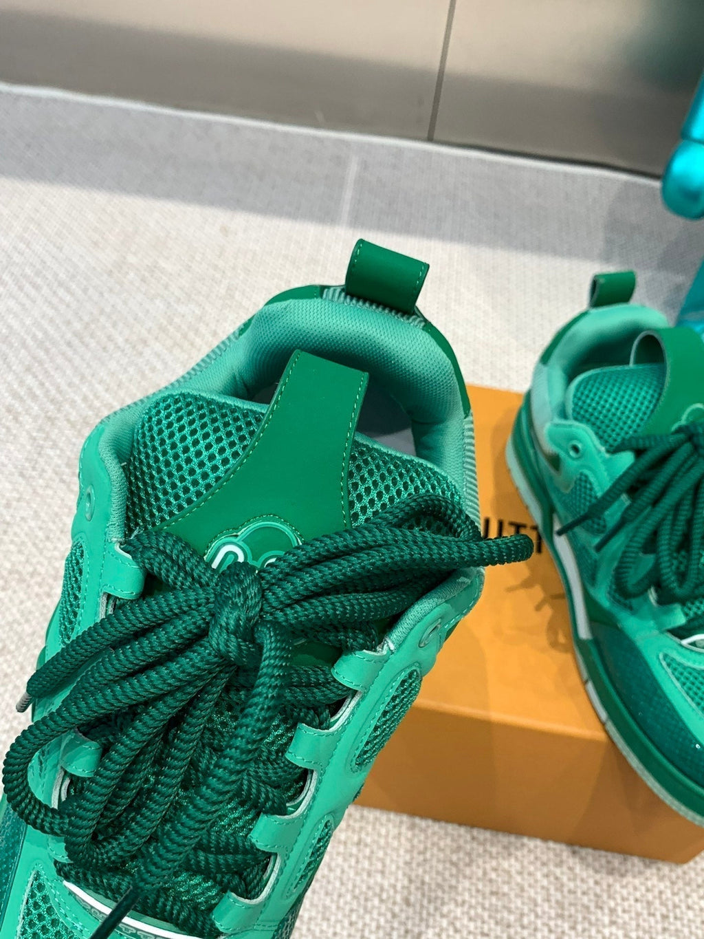 LV Skate Sneaker Green Cowhide