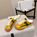 Loewe Ballet Runner Slip-On Brown Yellow Suede Nylon 833802