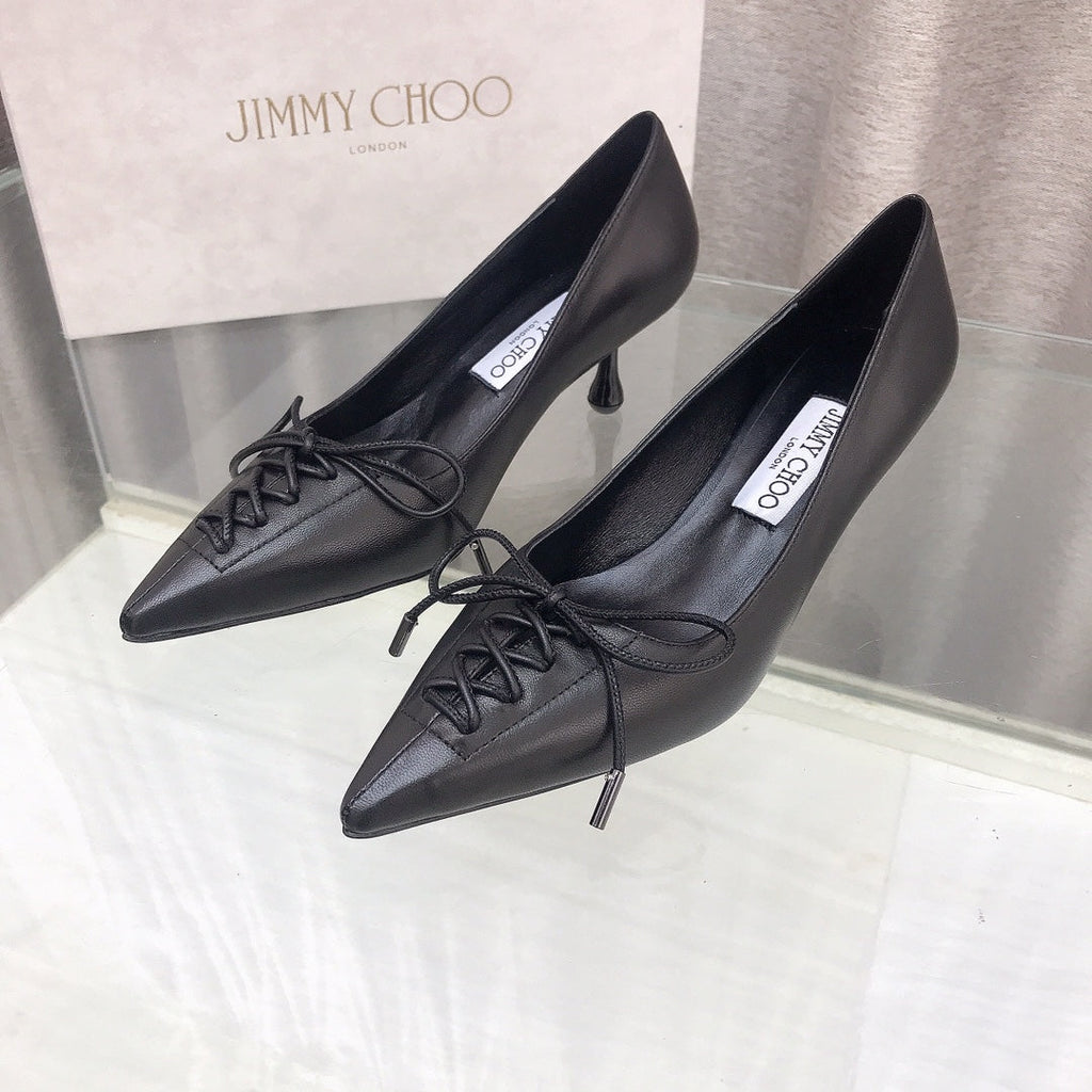 Jimmy 25 Pump High Heels 50mm Black Cowhide 240005