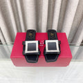 Viv 25 Diamond Flat Slippers Black Cowhide 283038