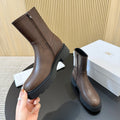 The Row Nobilis Boots Brown Cowhide 455862