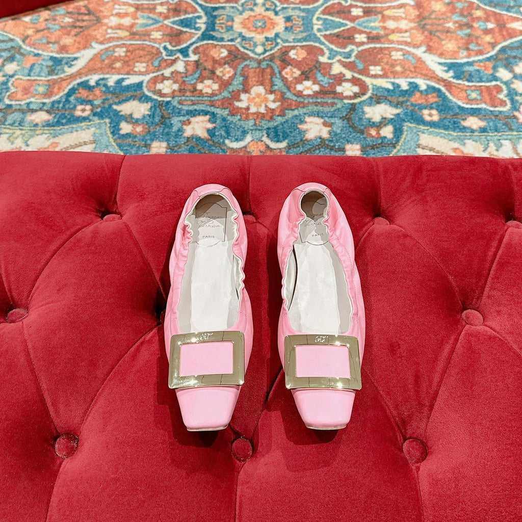 Viv Ballet Flats Pink Imported Lambskin 247129