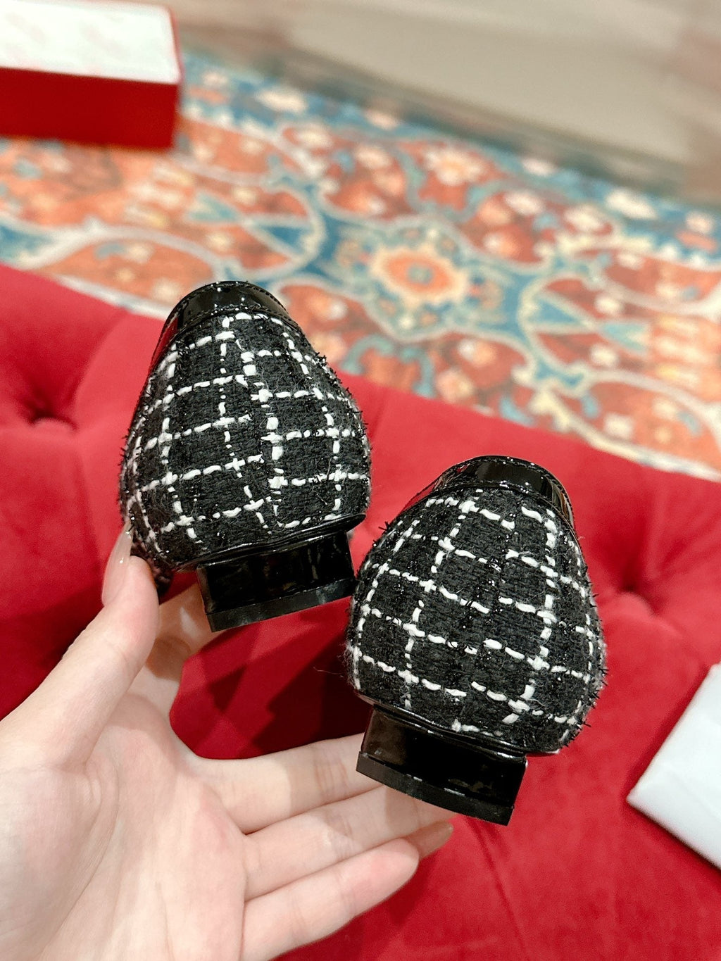 Viv Flats Shoe Black Original Custom Material 247133