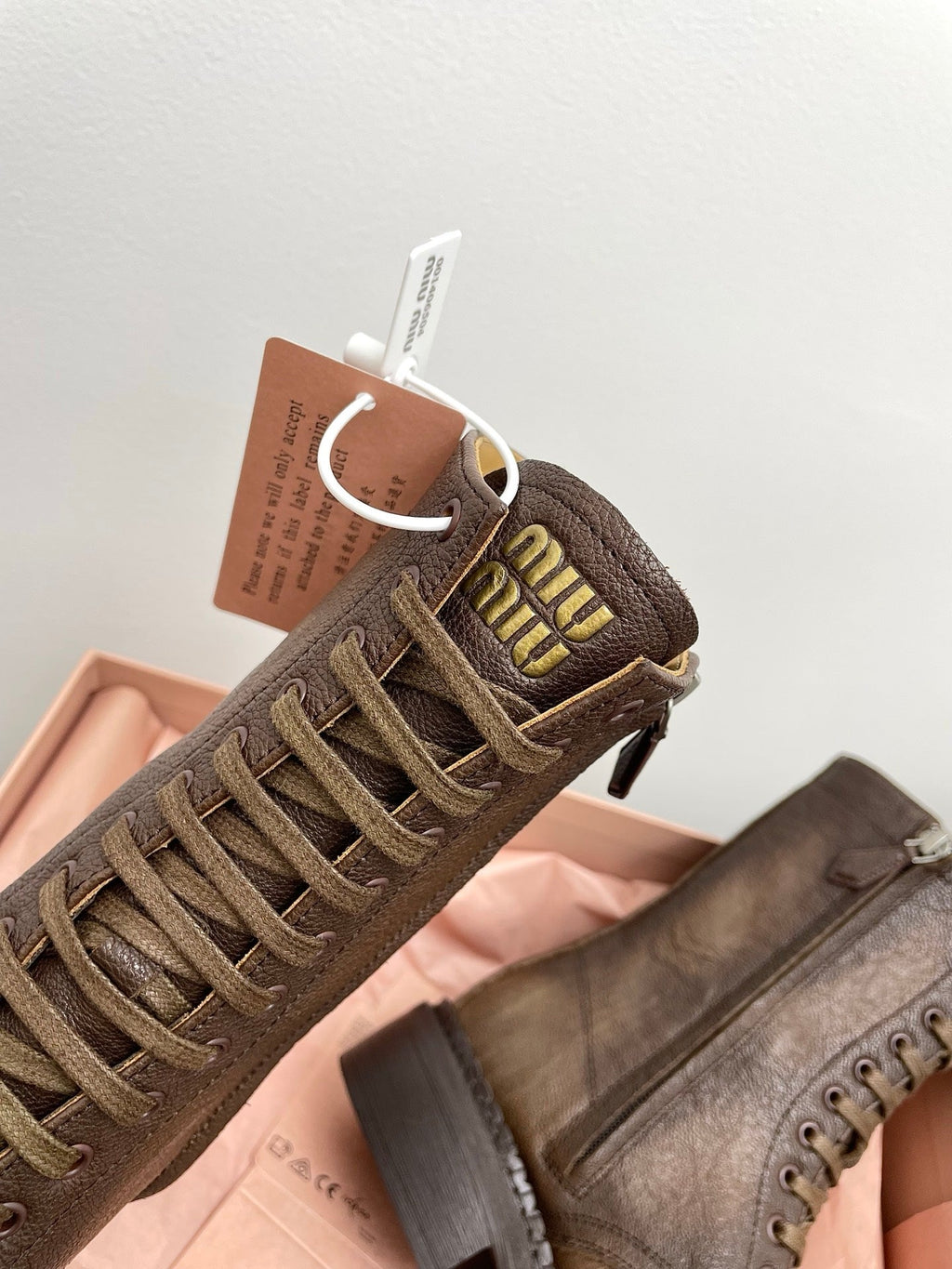 Miumiu 25 Boot Earthy Brown Calfskin 511528