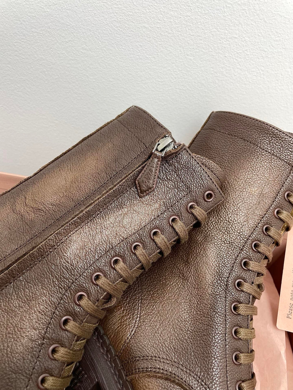 Miumiu 25 Boot Earthy Brown Calfskin 511528