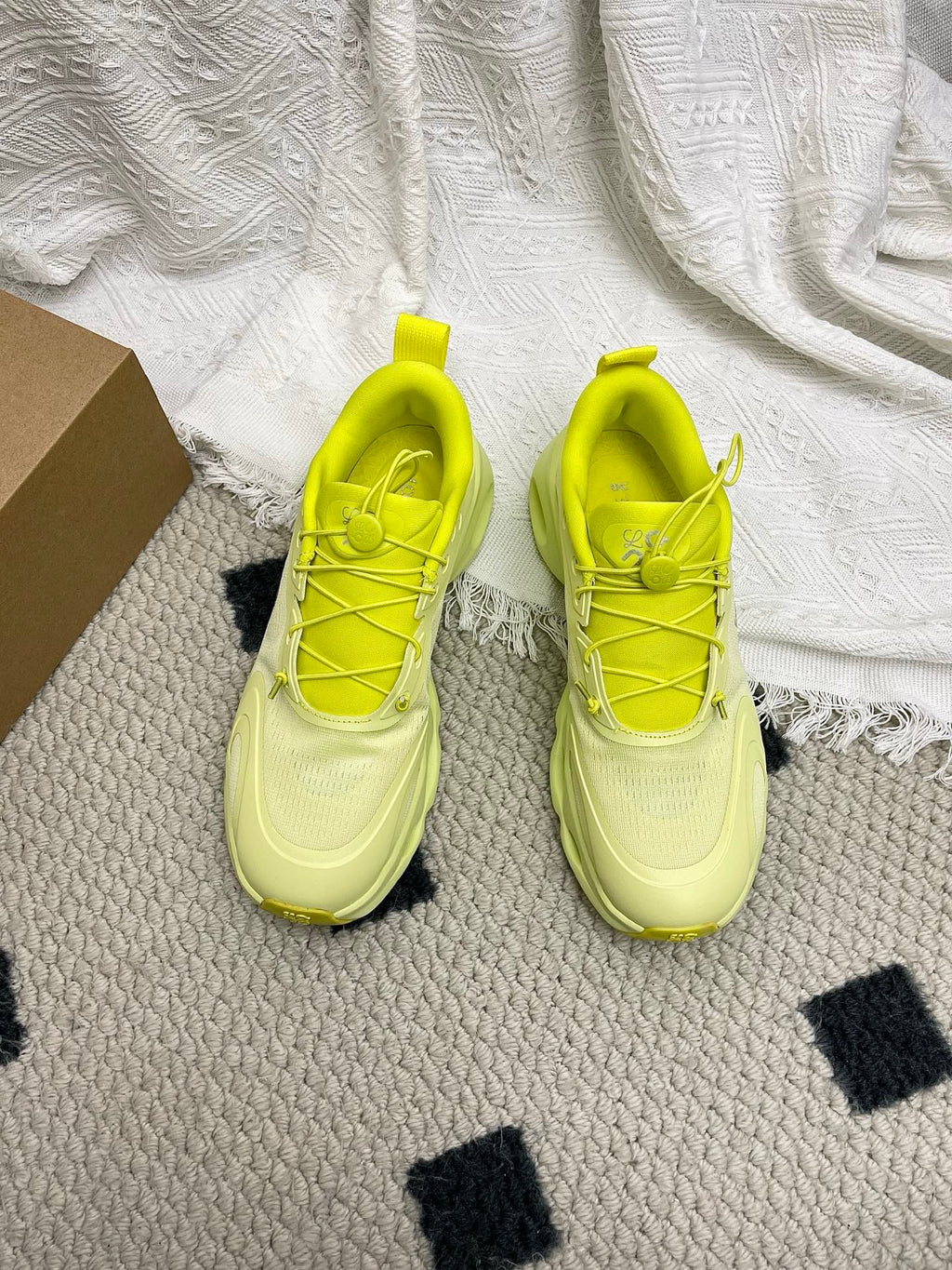Loewe 26s Cloudsolo Sneakers In Lime Yellow Recycled Polyester