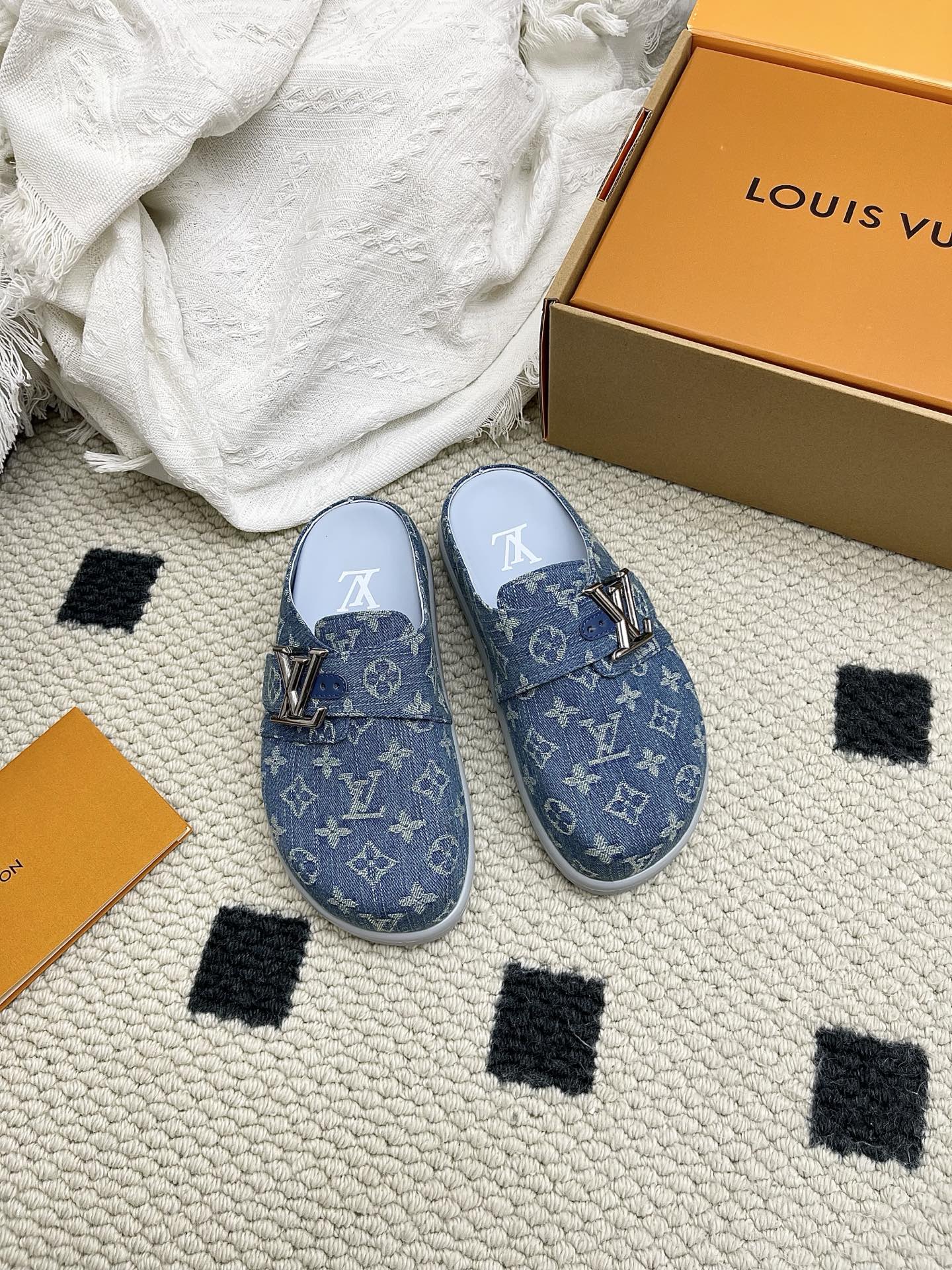 LV Easy Mules Blue Denim 845269