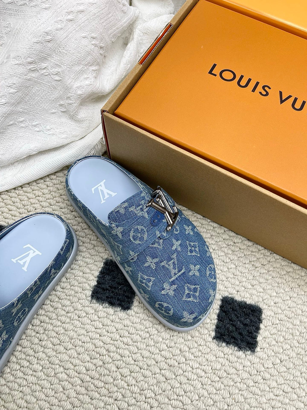 LV Easy Mules Blue Denim 845269