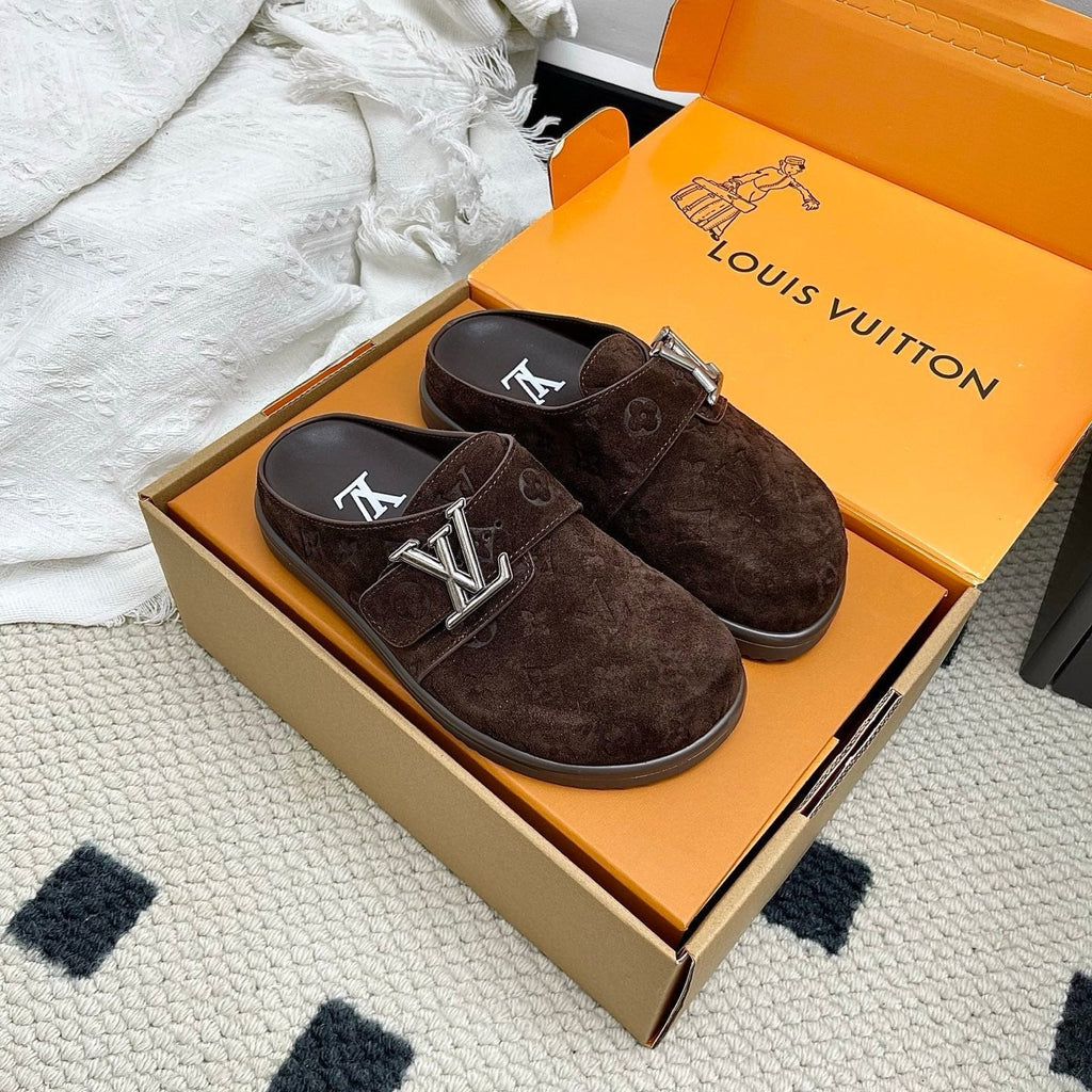 LV Easy Mules Coffee Suede 845271