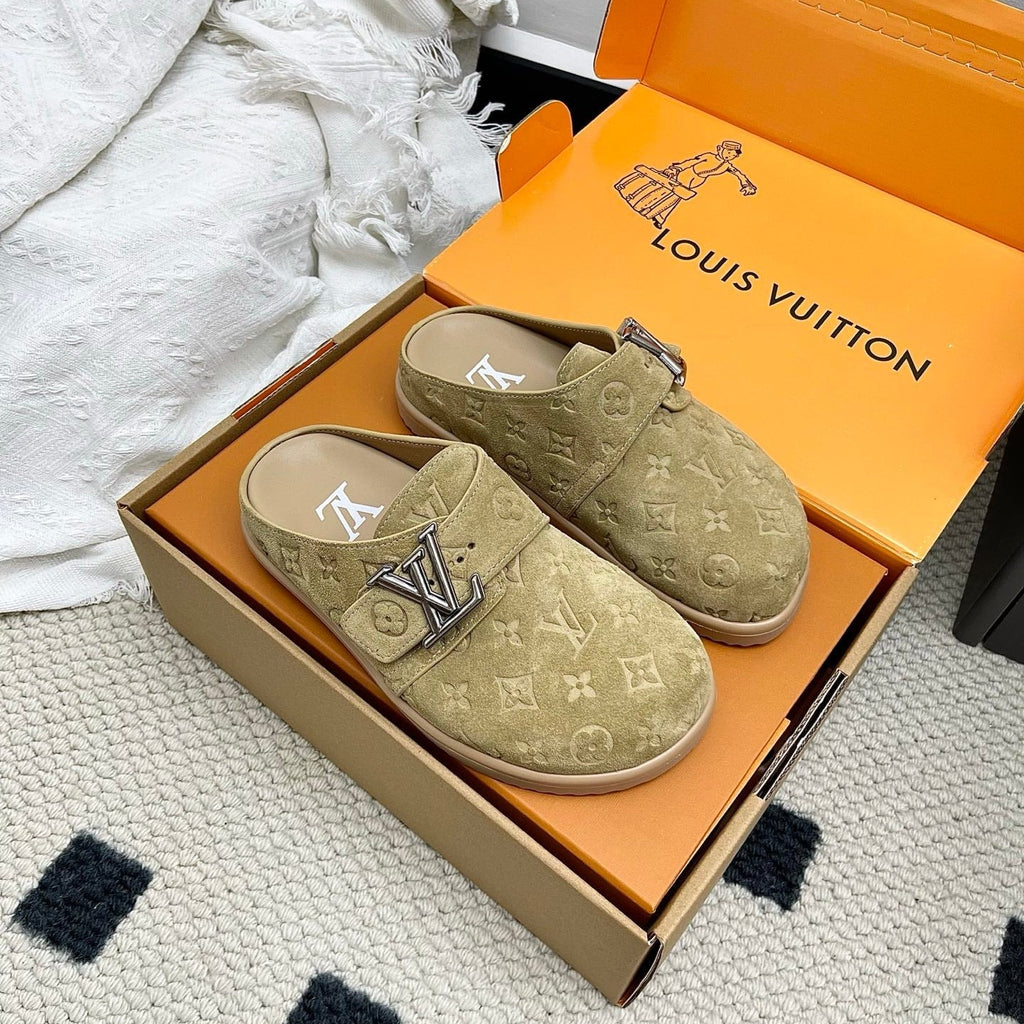 LV Easy Mules Khaki Suede 845272