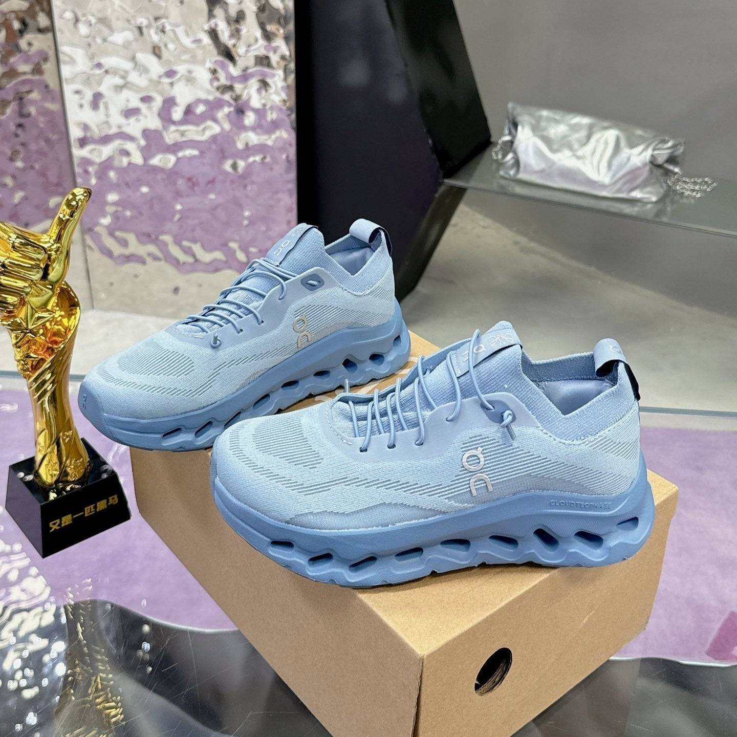Loewe x On Cloudtilt Sneaker Blue Calfskin