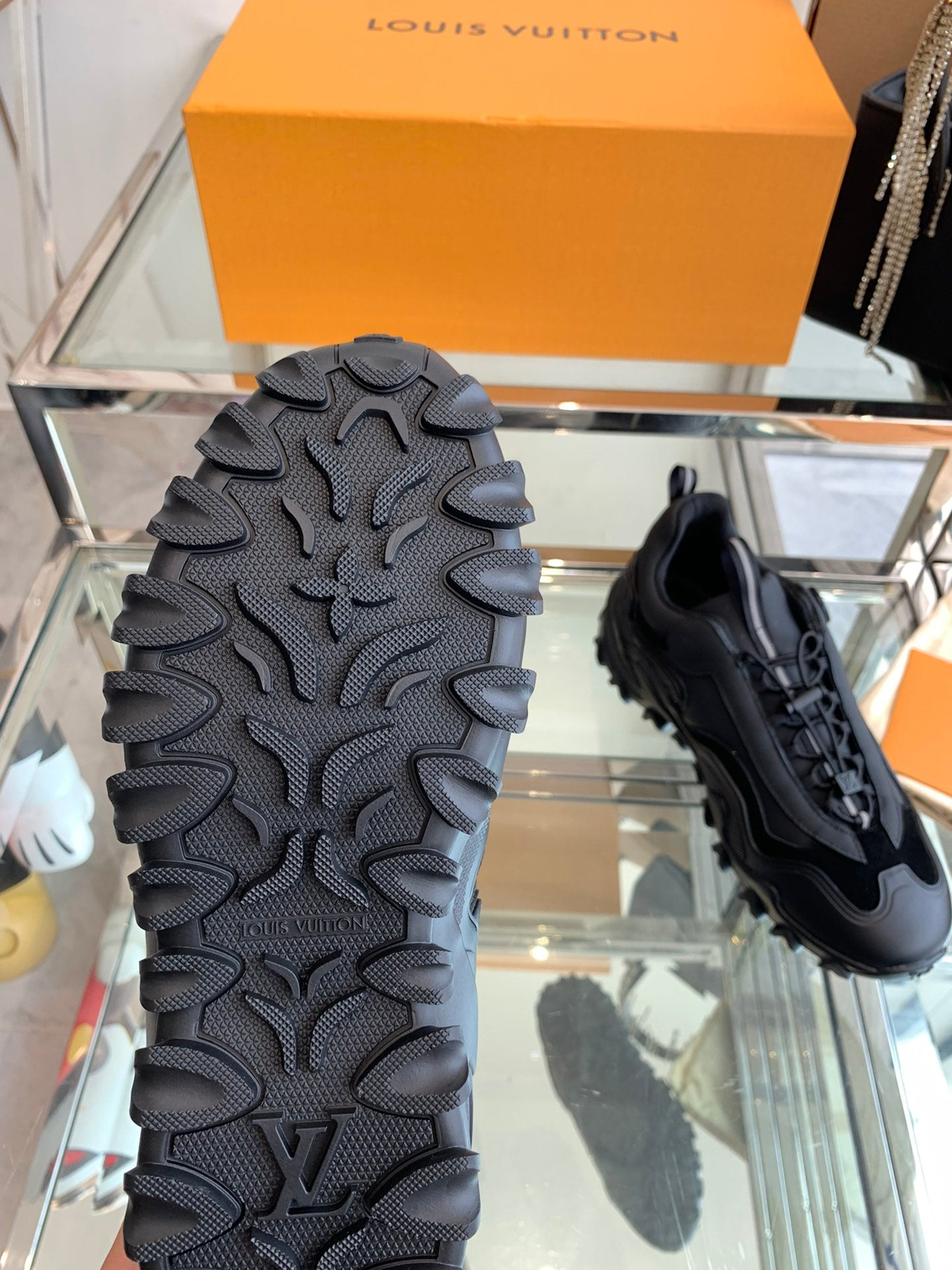 LV Rush Sneaker 40mm Black Cowhide