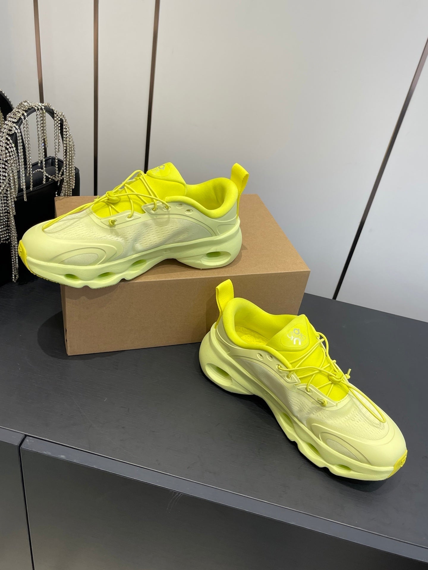 Loewe x On Cloudsolo Sneakers Lime Yellow Polyester and Mesh 533490