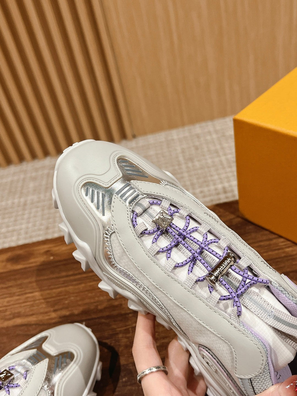 LV Rush Sneaker Black Mix Purple Cowhide