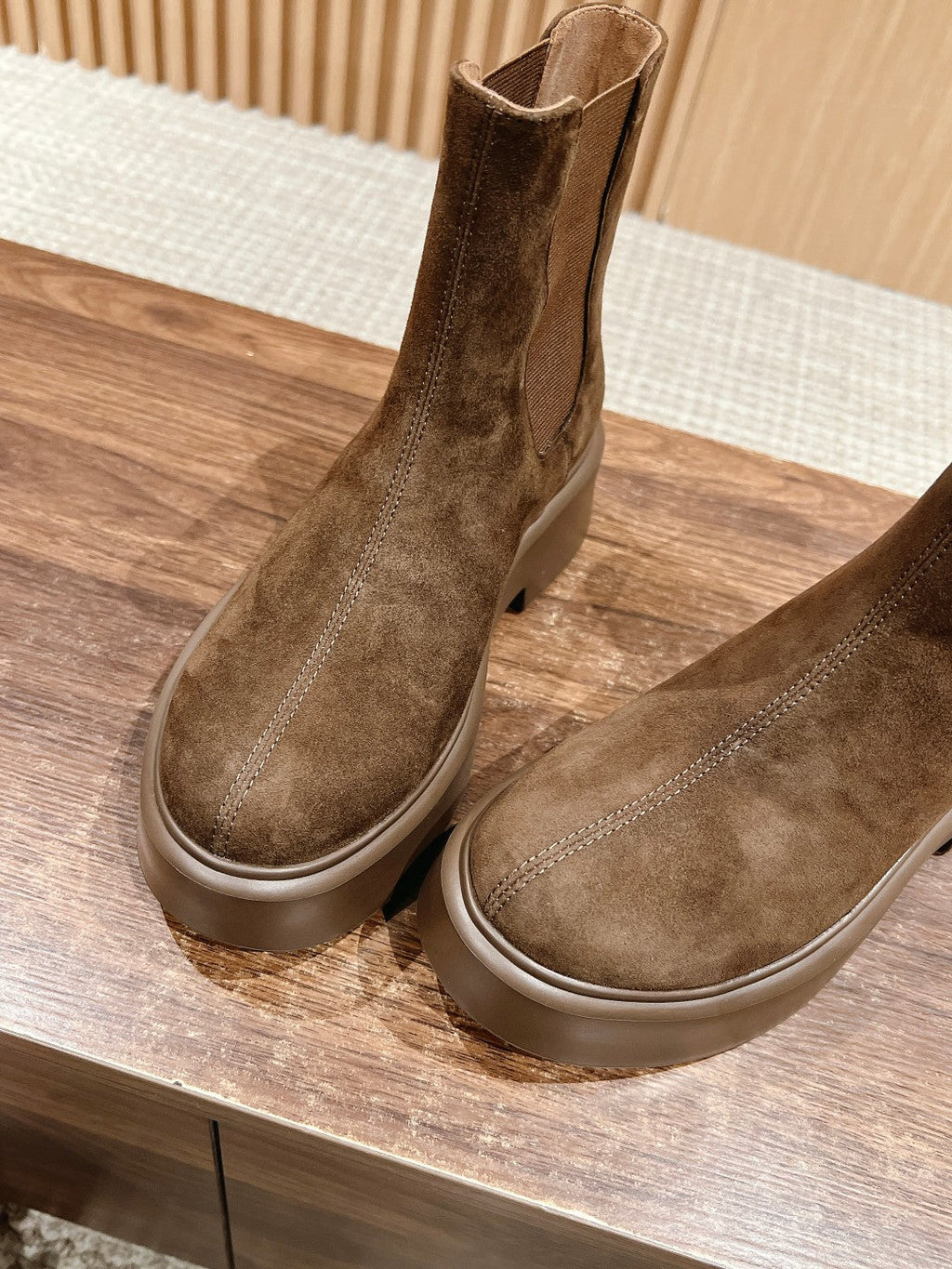 The Row Nobilis TR Boot 50mm Brown Suede 427977
