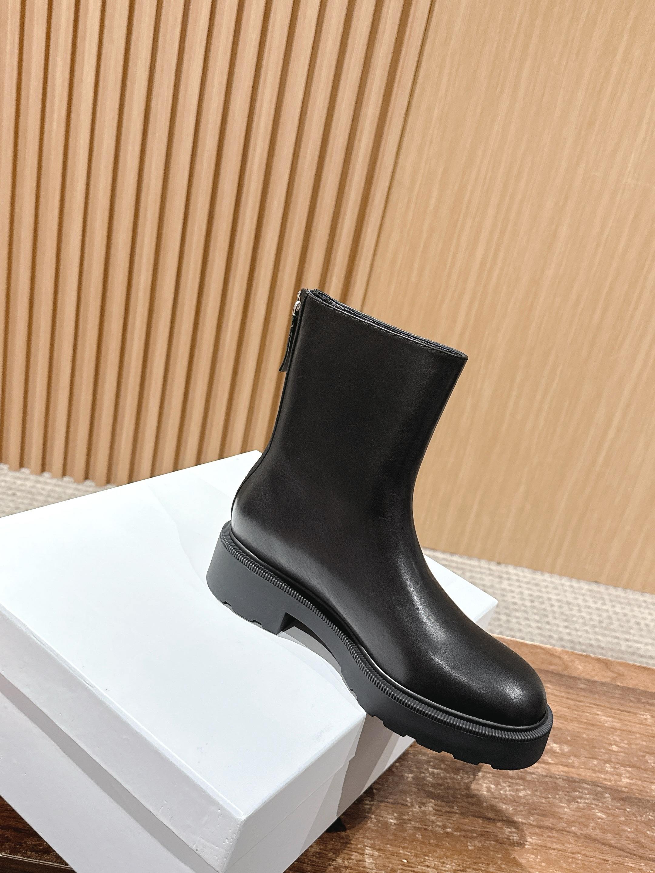 The Row Nobilis Fast Boot 50mm Black Leather 427984
