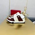 One Stud Sneaker Garavani Burgundy Calfskin White Fabric