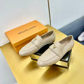 LV 25C Capri Loafer Cream Wrinkled Cowhide 219931