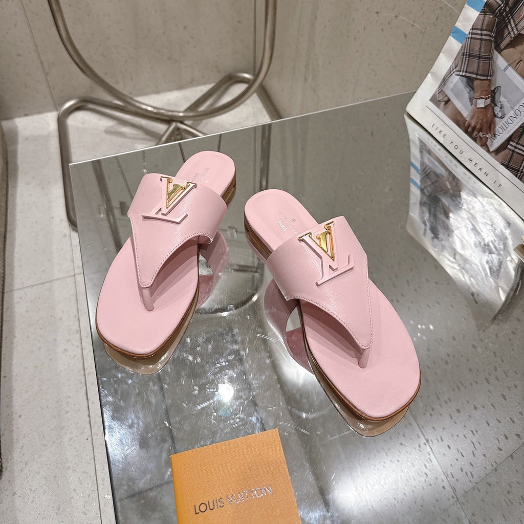LV Mare Thong Flat Light Pink Sheepskin 849344