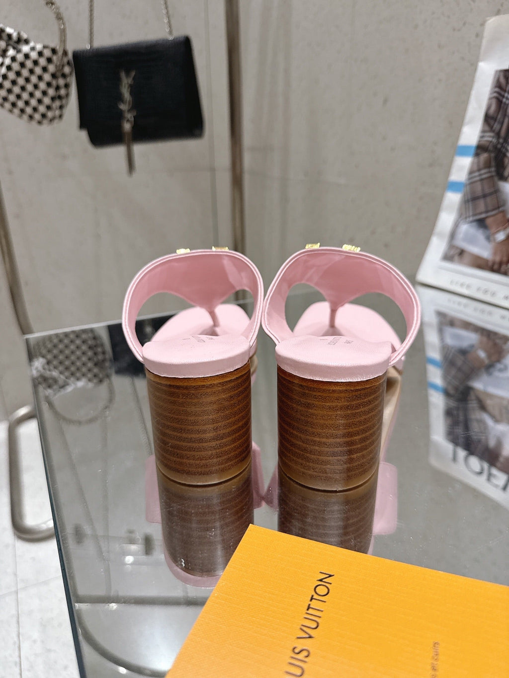 LV Mare Thong 5cm Light Pink Sheepskin 849346