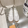 LV 26s Romy Flat Ballerina White Mesh 849379