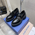 SW  Soho Loafers With Buckle Black Patent Leather 554366