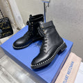 SW  Mckenzee Boot with Pearl Chain Black Leather 554361
