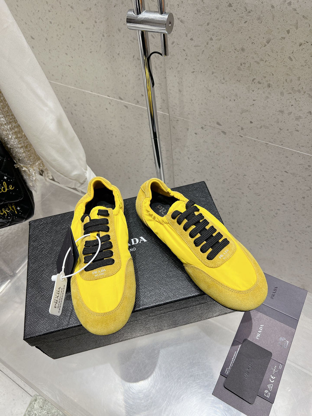 Pra 2025 Collapse Sneaker Yellow Black Re-Nylon Suede 554286