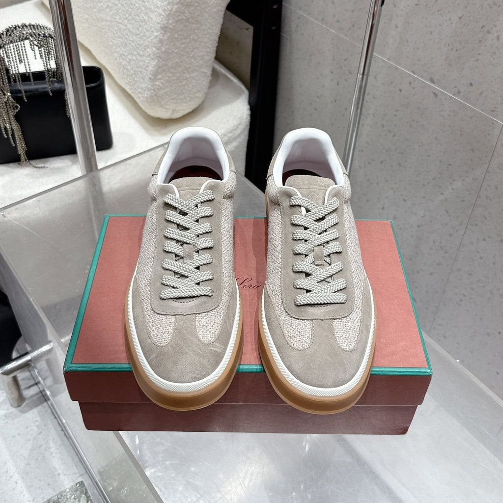 LP Tennis Walk Sneaker Light Grey Suede Cotton 513543