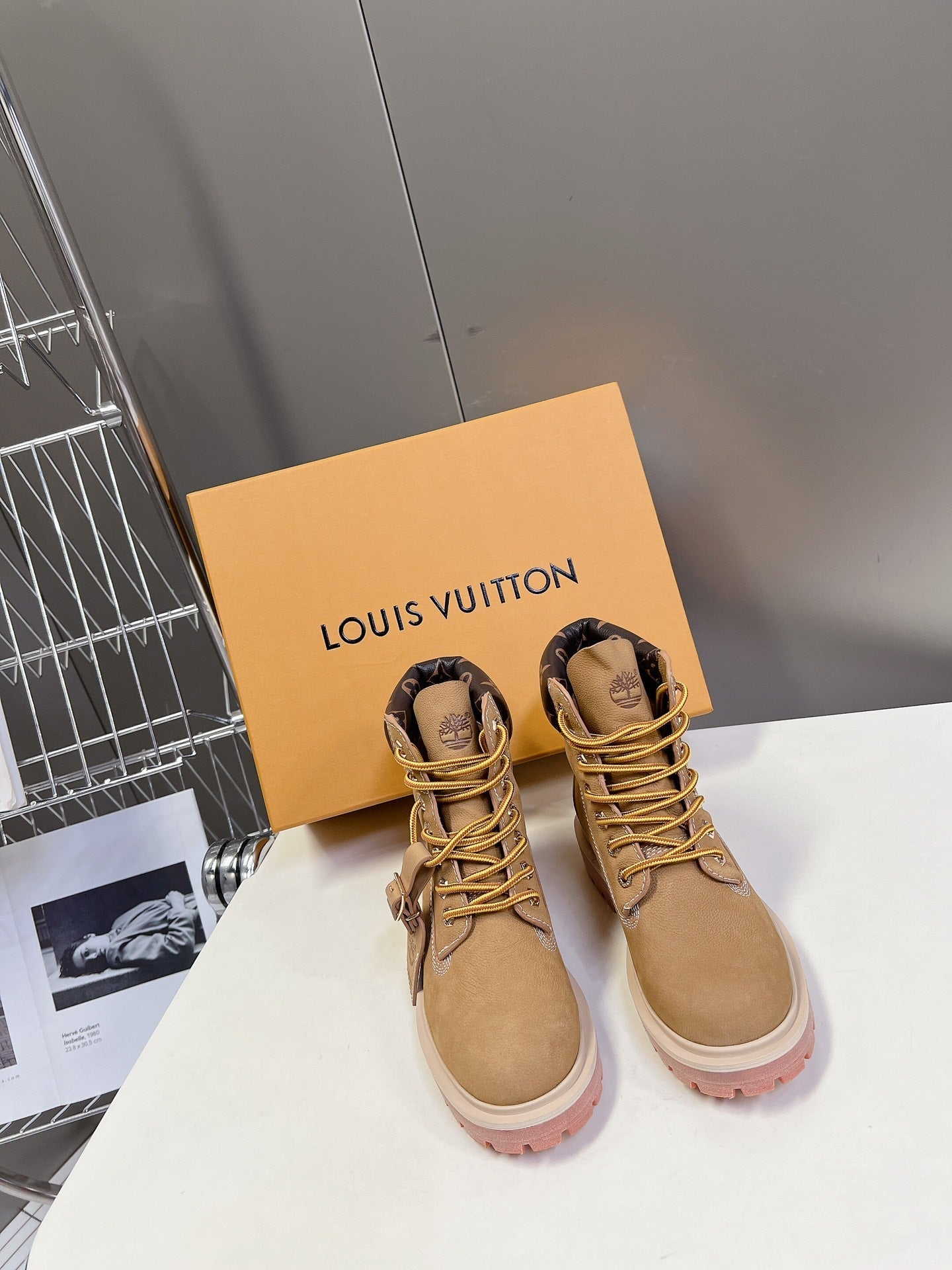LV x Timberland Ankle Boot Brown Cowhide