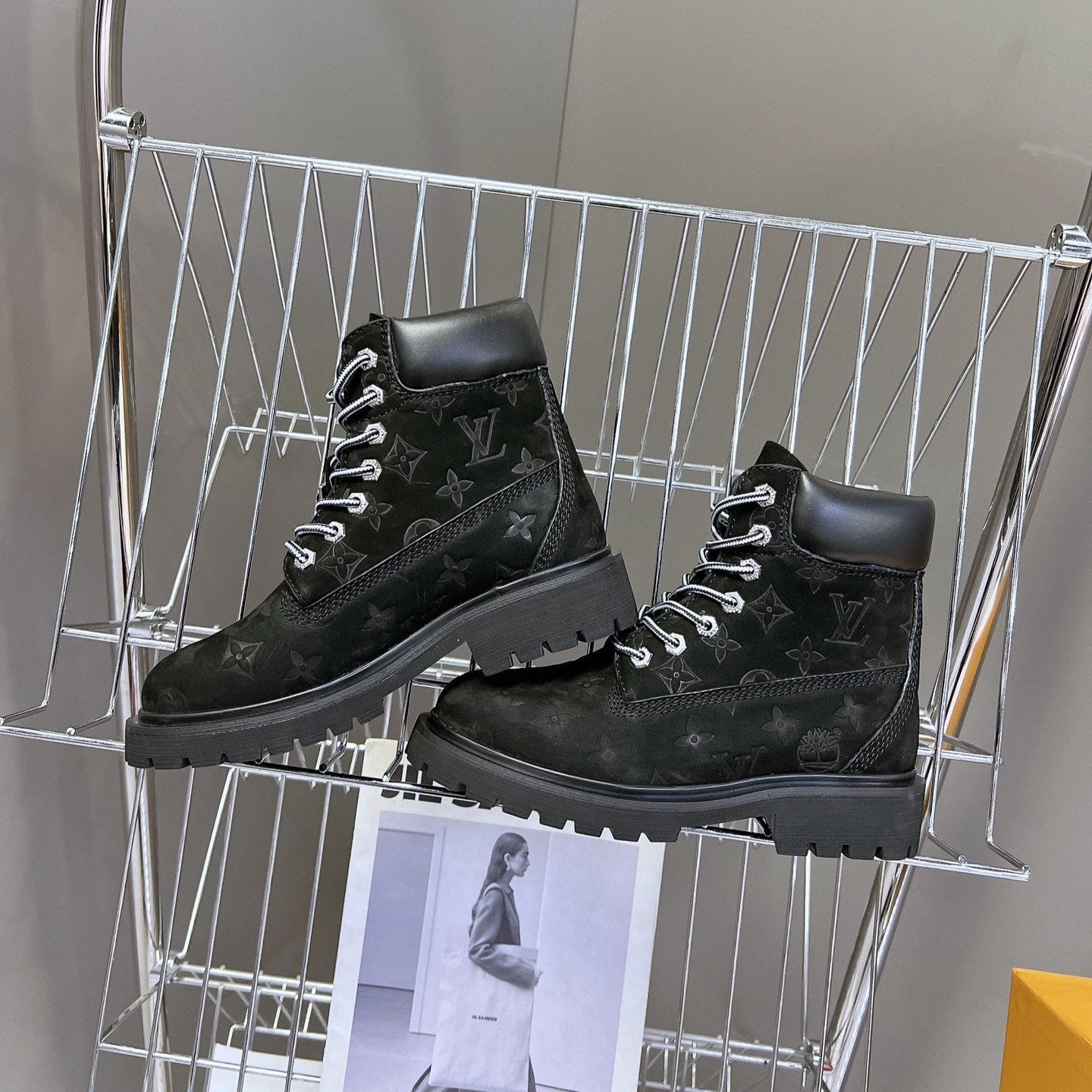 LV x Timberland 6-In Ankle Boot Black Monogram Suede