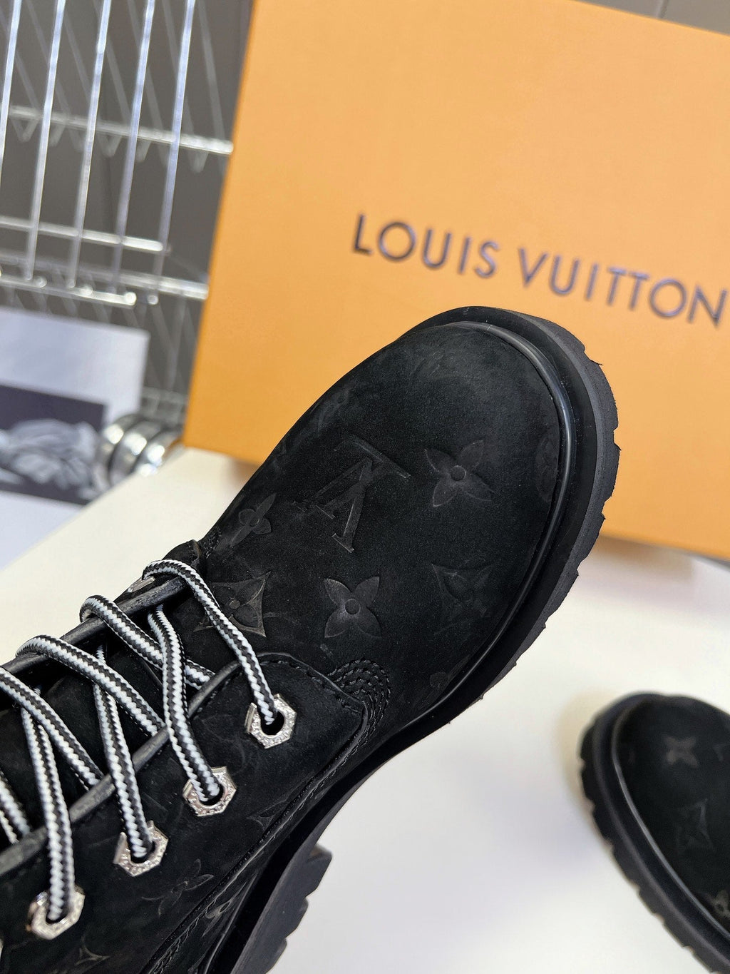 LV x Timberland 6-In Ankle Boot Black Monogram Suede