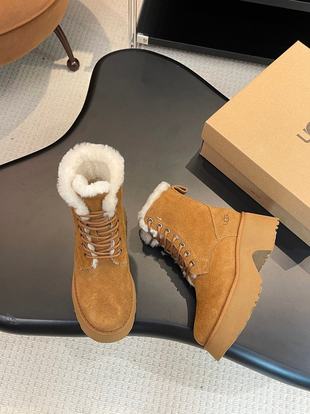 UGG Martin Boots Suede Lamb Wool
