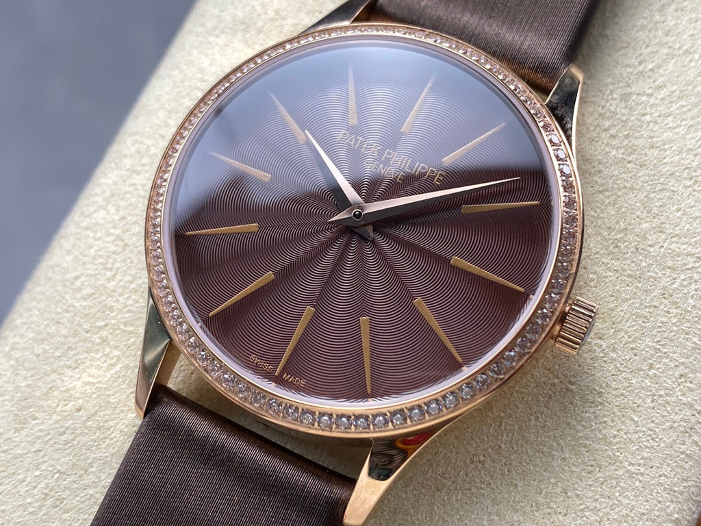 PATEK Calatrava 35mm Pink Gold Chocolate Dial