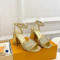 shake platform 90 gold metalic calfskin