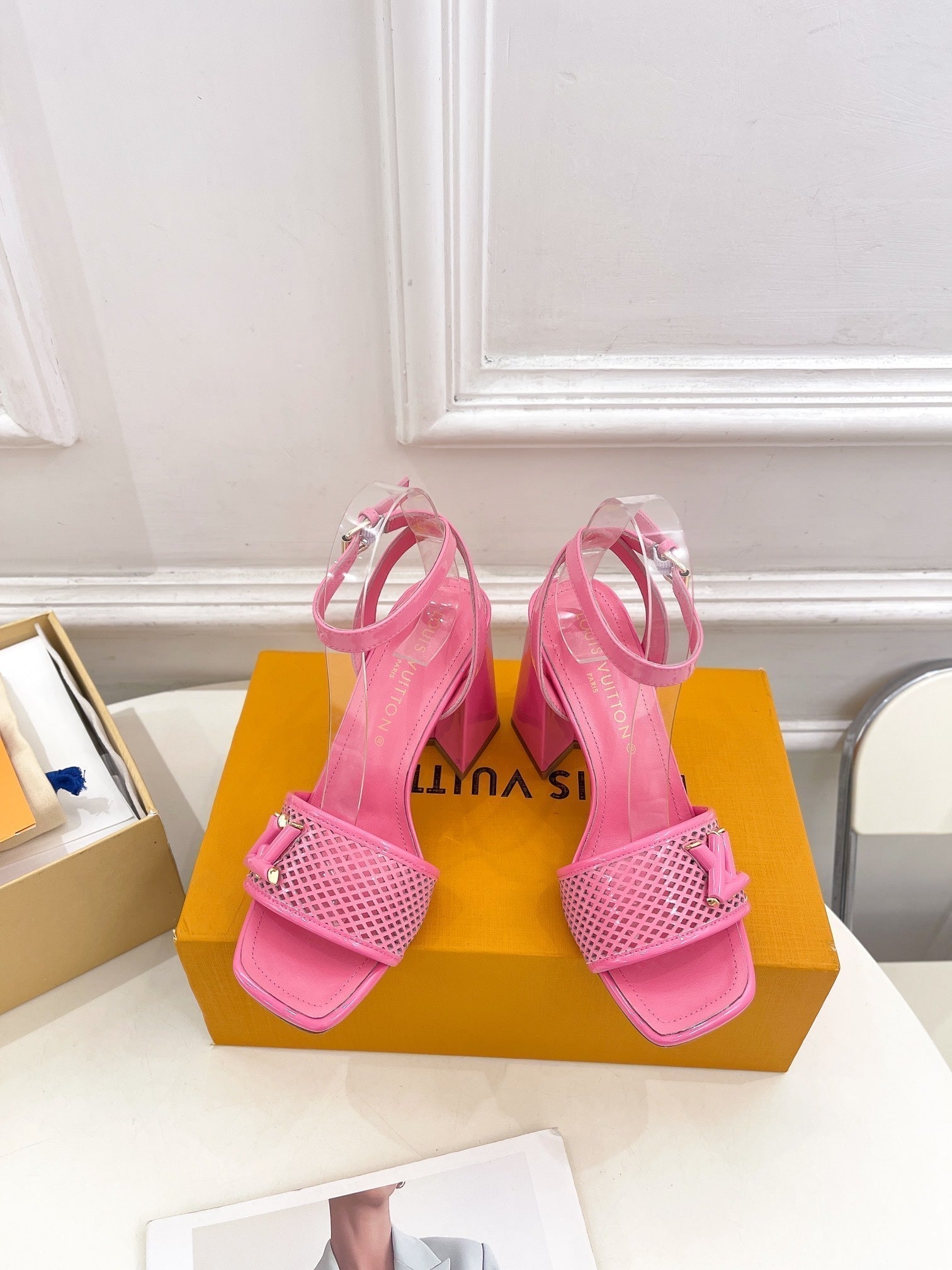 shake platform 90 pink calfskin