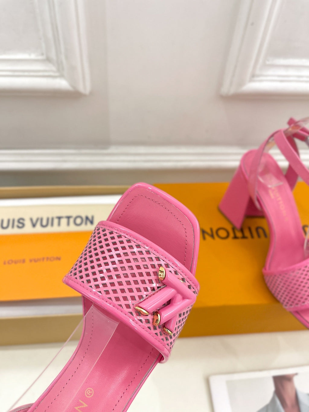 shake platform 90 pink calfskin