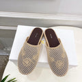 The Row  Slide Mules 25mm Beige Mesh And Sheepskin 325557