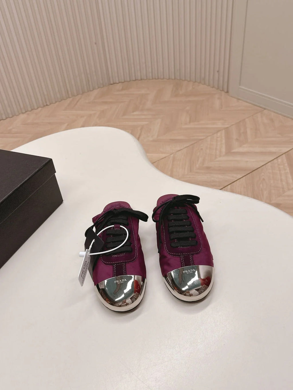 PRA 26S Mule Sneaker Wine Purple Sliver Canvas 600621