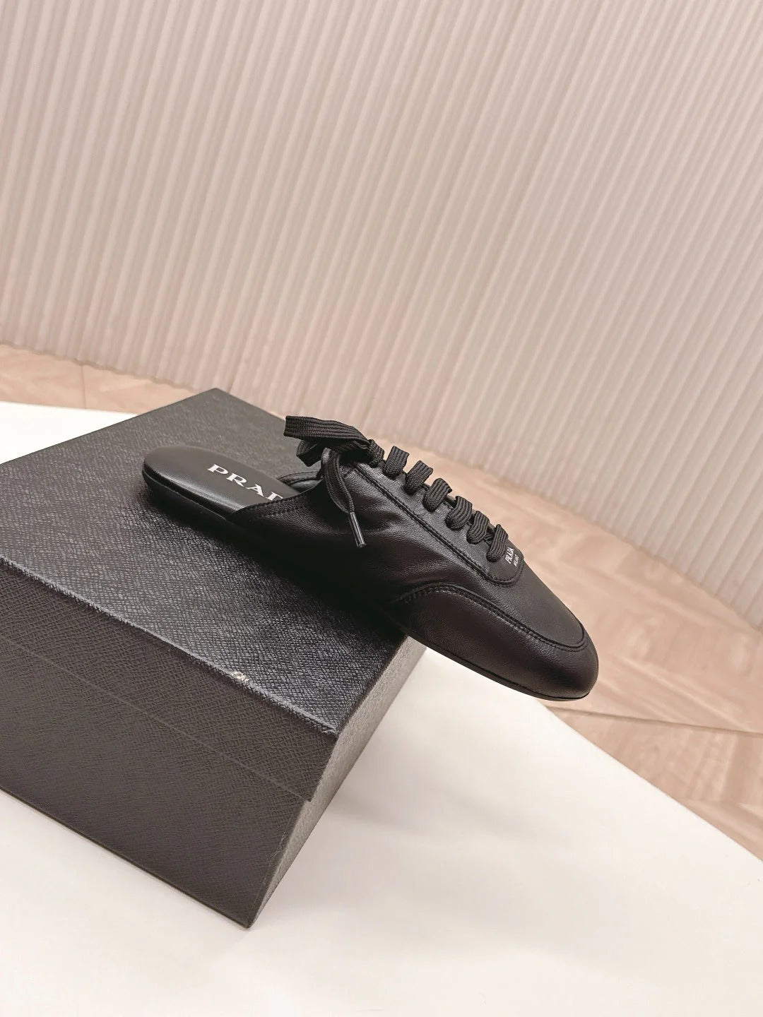 PRA 26S Mule Sneaker Black Sheepskin 600618