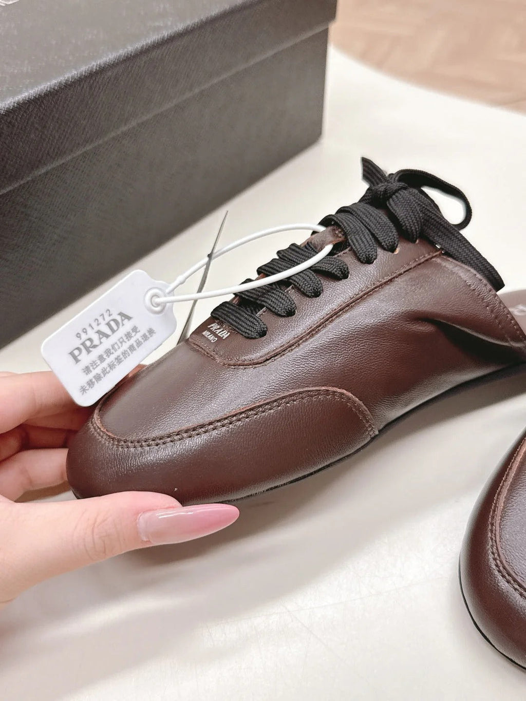 PRA 26S Mule Sneaker Dark Brown Sheepskin 600616