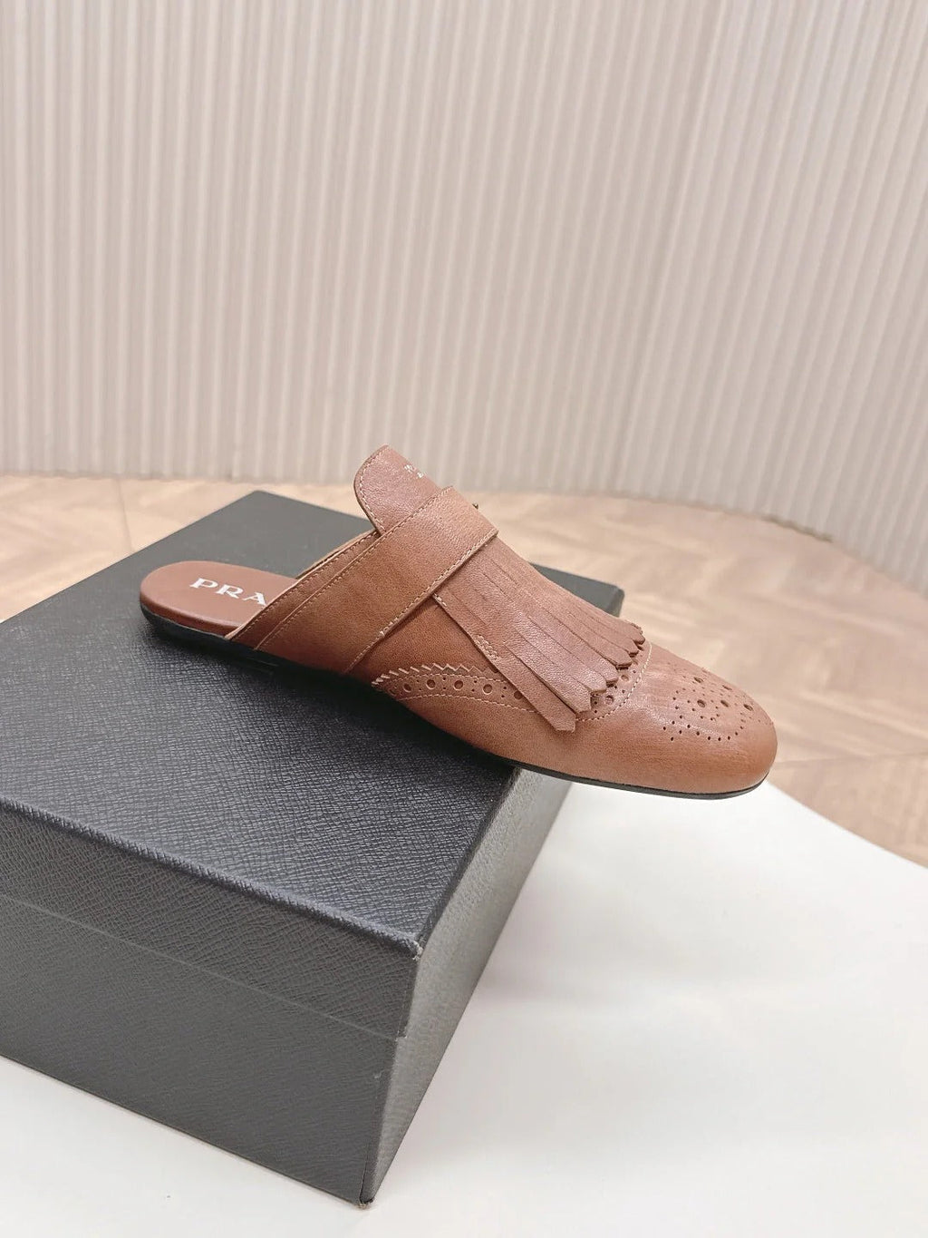 PRA 26S Mule Camel Brown Calfskin 600591