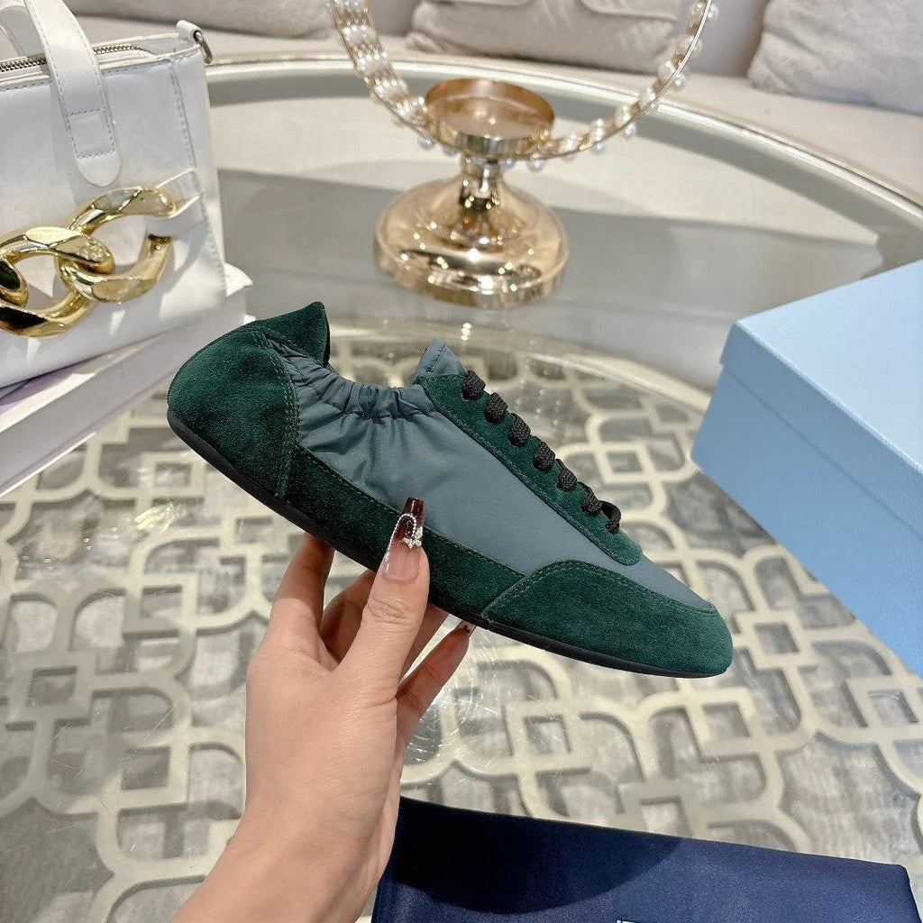 PRA 26S Casual Sneaker Dark Green Canvas Suede 625960