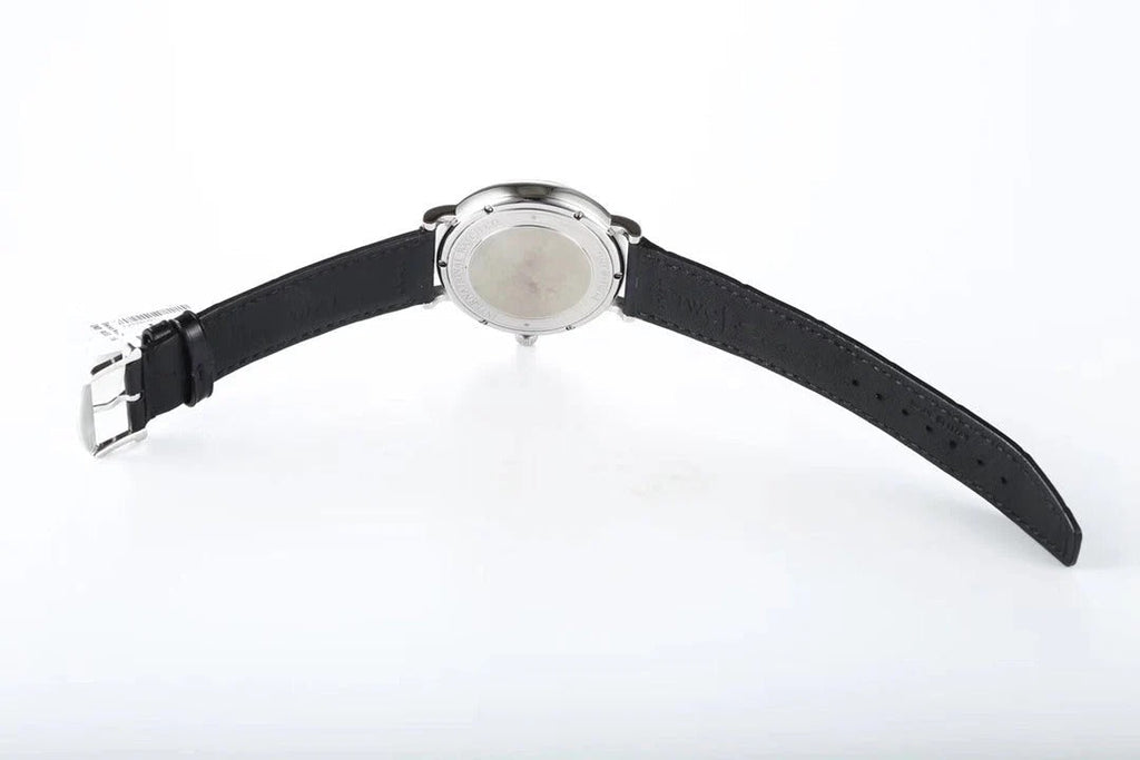 IWC Portofino 40mm Blue Dial Steel Case Black Crocodile Leather